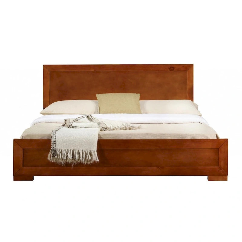 Bettgestell in King-Size aus braunem Holz