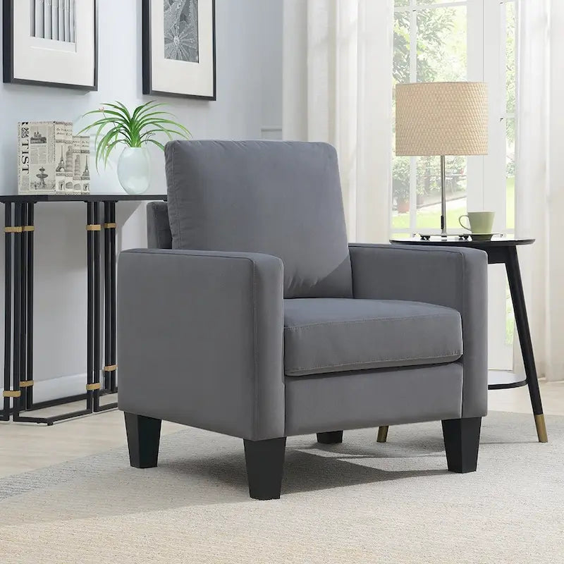 Fauteuil de style scandinave en polyester, inspiré du milieu du siècle