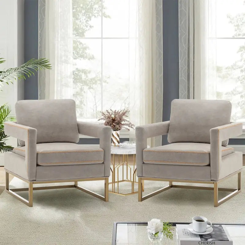 Fauteuil d’appoint moderne avec accoudoirs, fauteuil de salon du milieu du siècle rembourré