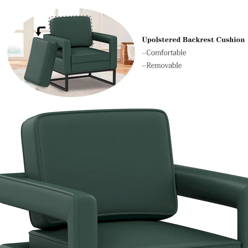 Silla decorativa moderna con brazos, silla tapizada de salón de estilo de mediados de siglo