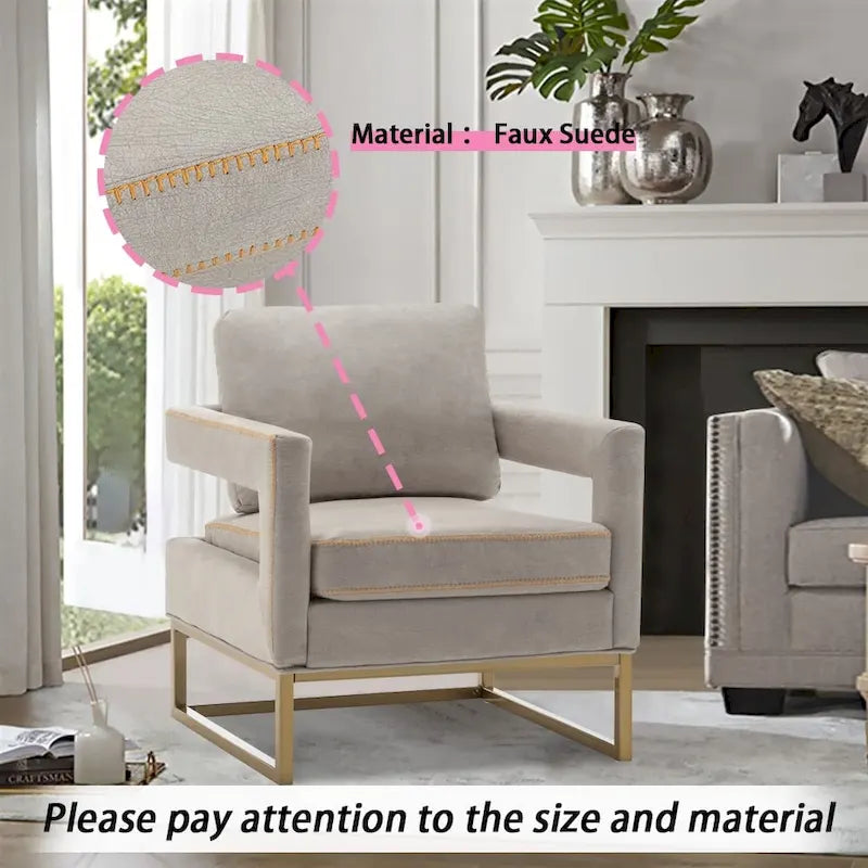 Silla decorativa moderna con brazos, silla tapizada de salón de estilo de mediados de siglo