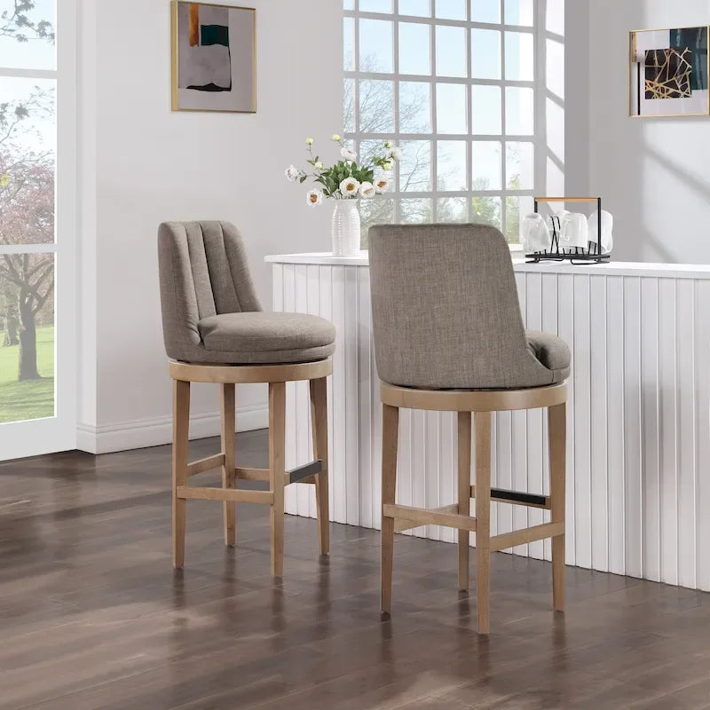 2er-Set Drehbarhocker im minimalistischen Stil