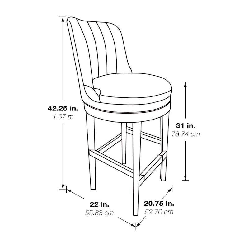 2er-Set Drehbarhocker im minimalistischen Stil