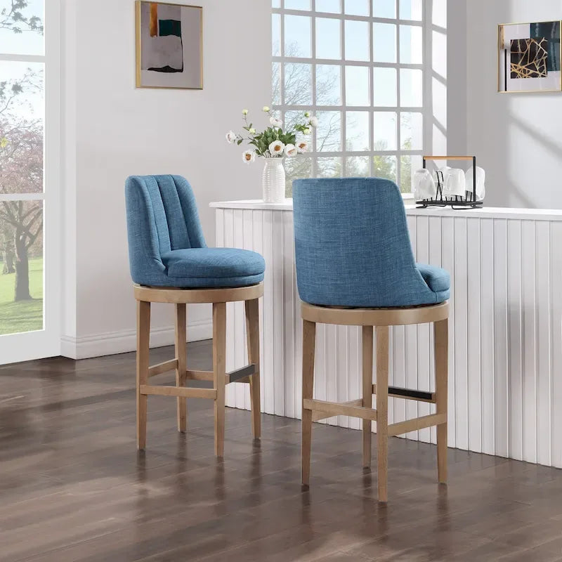 2er-Set Drehbarhocker im minimalistischen Stil