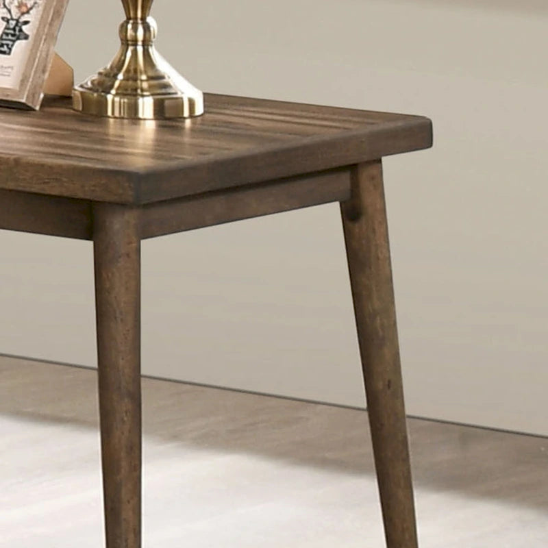 Beistelltisch aus massivem Walnussholz im Mid-Century-Stil, 24 Zoll