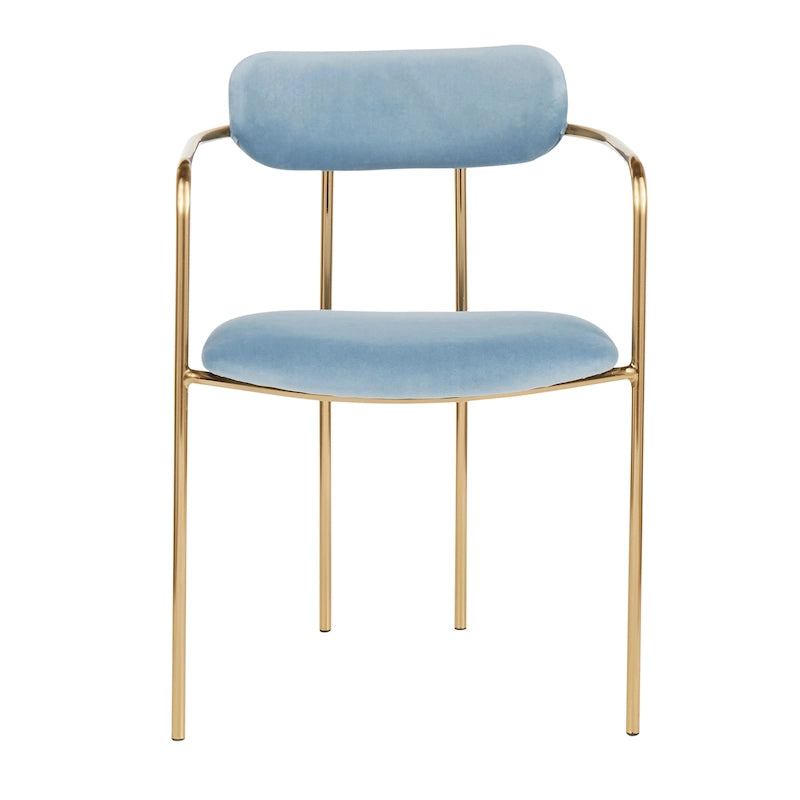 Samtstuhl im skandinavischen Glamour-Stil (2er-Set)