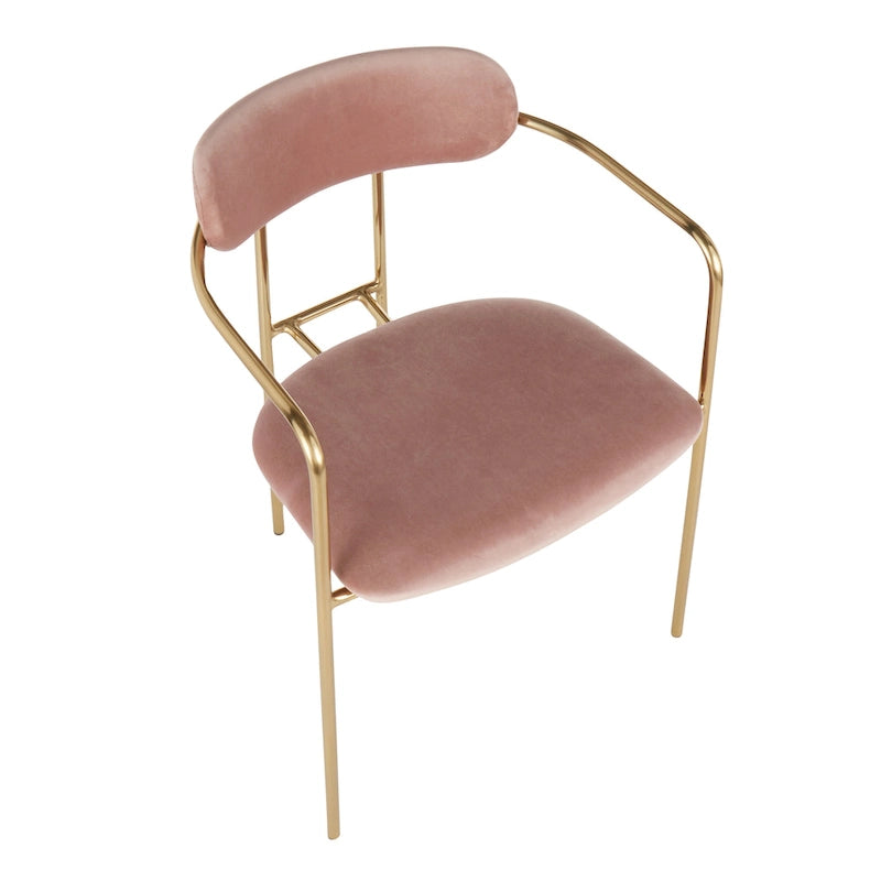 Samtstuhl im skandinavischen Glamour-Stil (2er-Set)