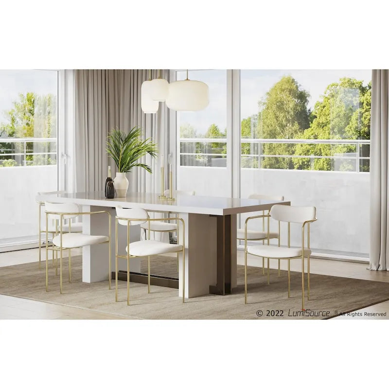 Samtstuhl im skandinavischen Glamour-Stil (2er-Set)
