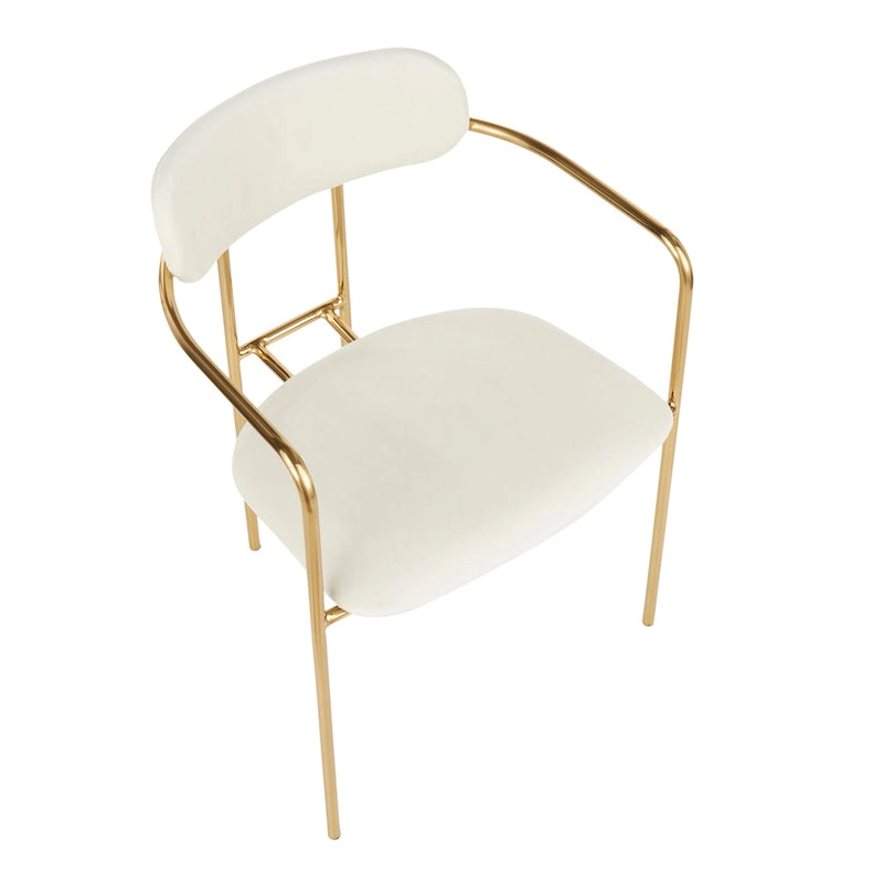 Samtstuhl im skandinavischen Glamour-Stil (2er-Set)