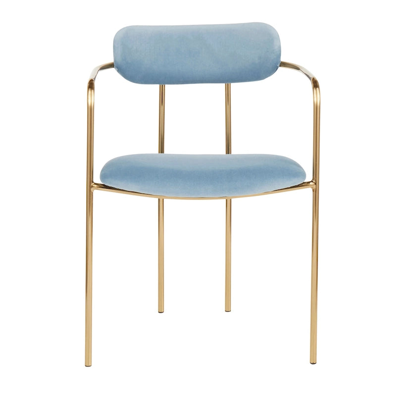 Samtstuhl im skandinavischen Glamour-Stil (2er-Set)