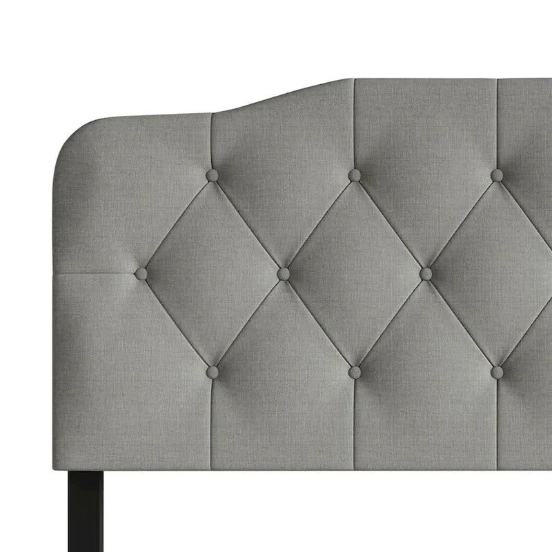 Tête de lit rembourrée élégante avec capitonnage à boutons