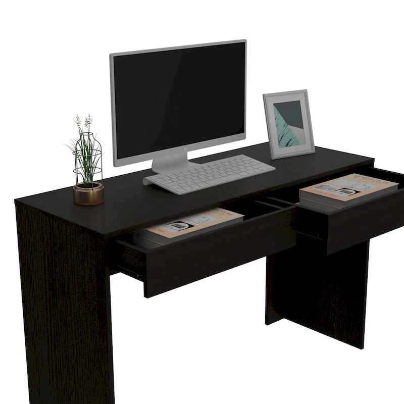 Computertisch mit 2 Schubladen und griffloser Front