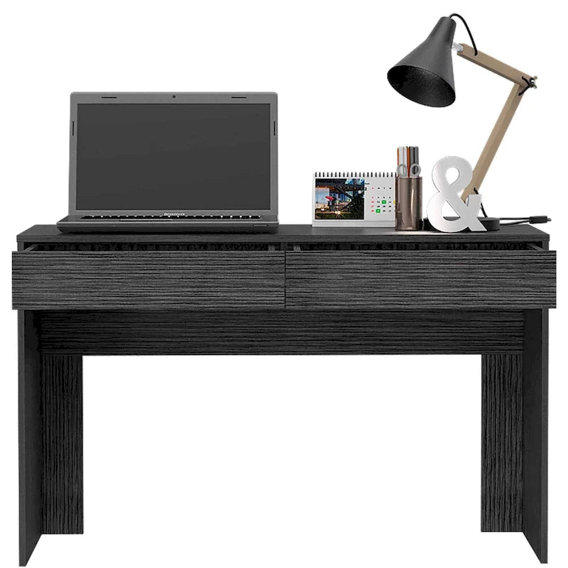 Computertisch mit 2 Schubladen und griffloser Front