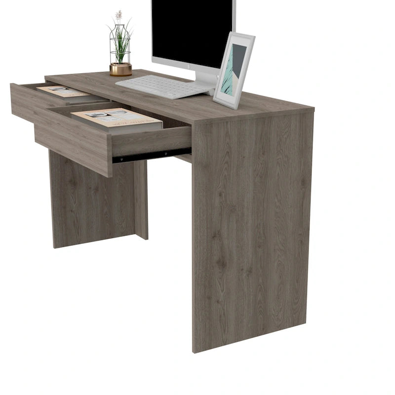 Computertisch mit 2 Schubladen und griffloser Front