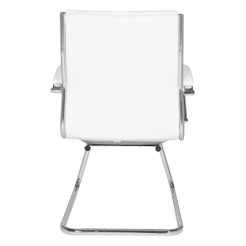 Silla para visitantes con respaldo medio de cuero sintético