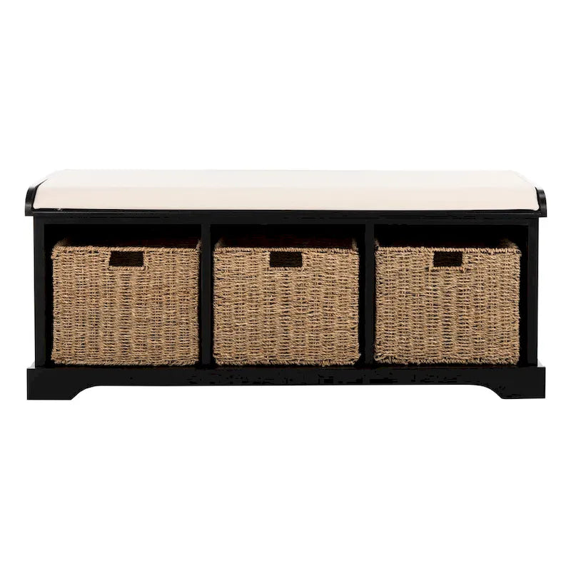 Banc de rangement gris/blanc - 47 x 16.1 x 19.9 - 47Wx16Dx20H