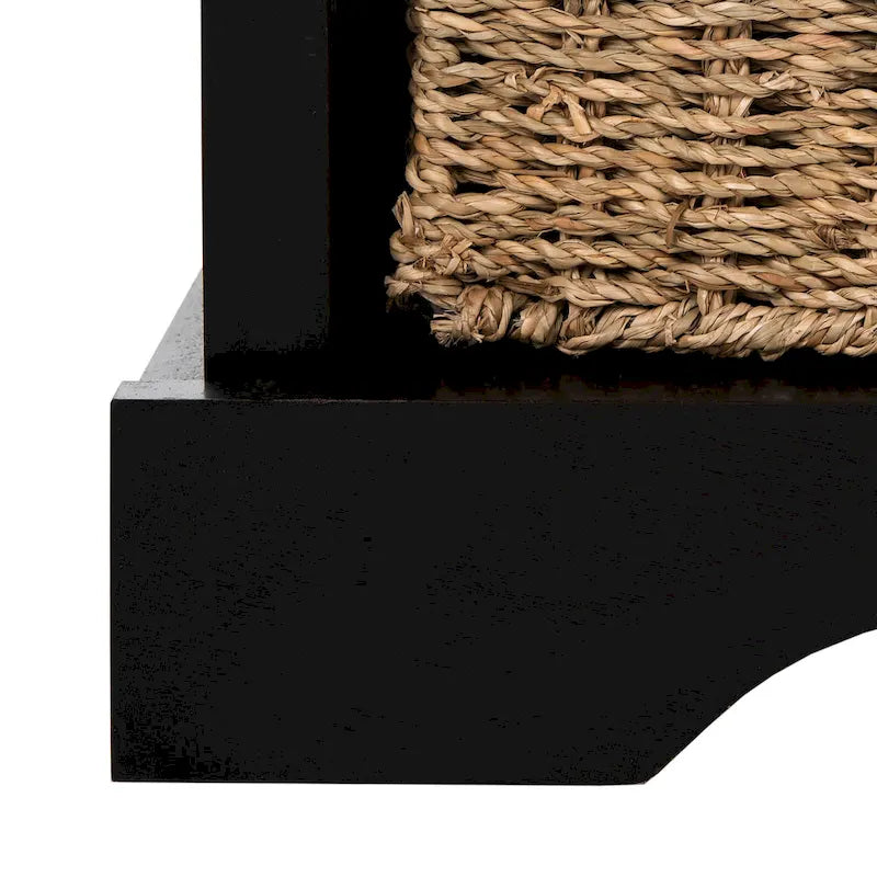 Banc de rangement gris/blanc - 47 x 16.1 x 19.9 - 47Wx16Dx20H