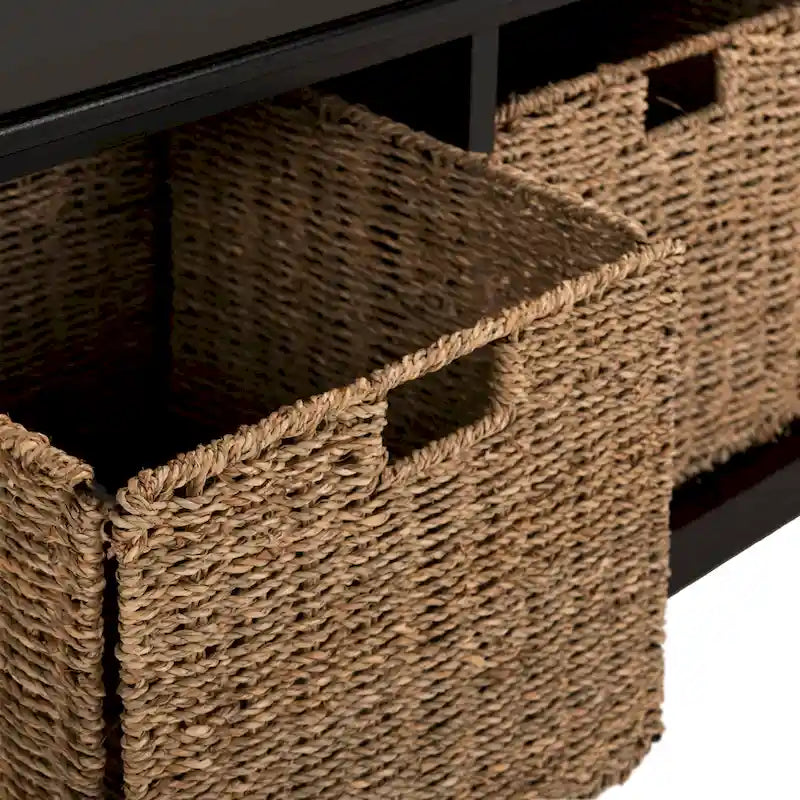 Banc de rangement gris/blanc - 47 x 16.1 x 19.9 - 47Wx16Dx20H