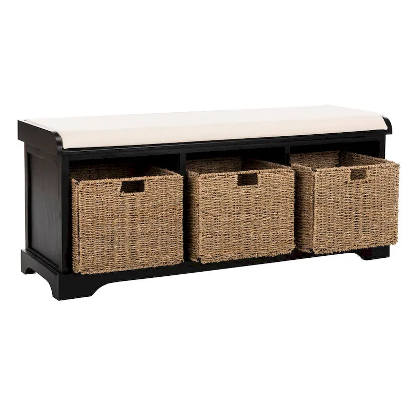 Banc de rangement gris/blanc - 47 x 16.1 x 19.9 - 47Wx16Dx20H