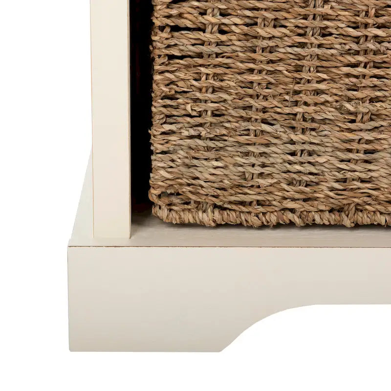 Banc de rangement gris/blanc - 47 x 16.1 x 19.9 - 47Wx16Dx20H