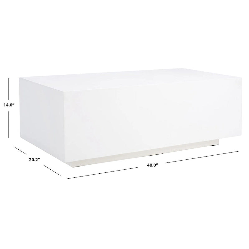 Rechteckiger Couchtisch - 40 W x 20 D x 14 H - 40Wx20Dx14H