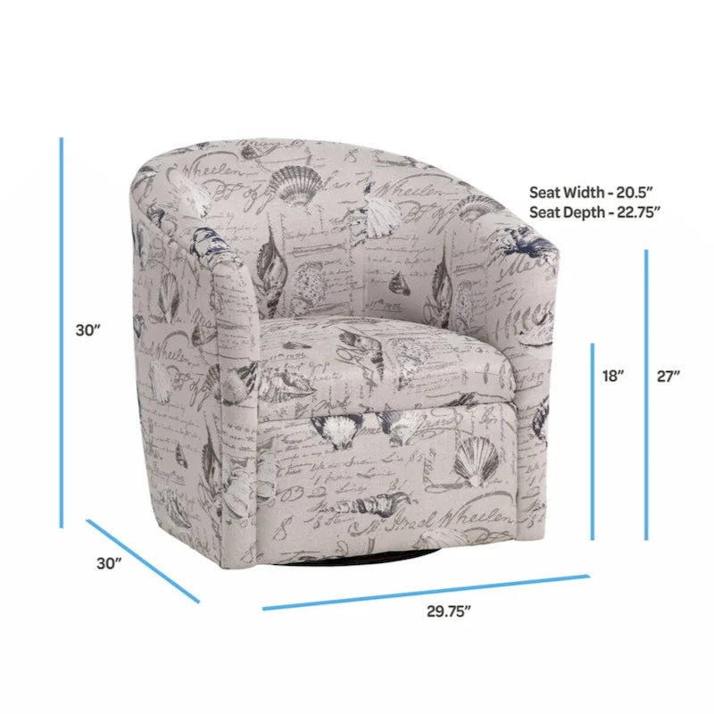 Fauteuil tonneau pivotant en polyester