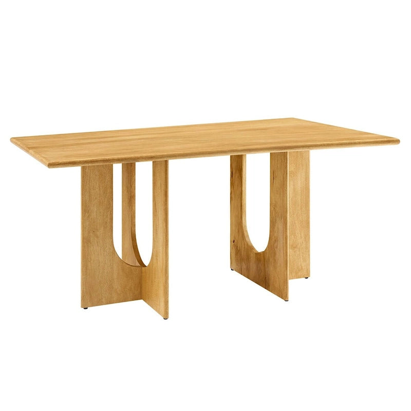 Rechteckiger Esstisch im minimalistischen Stil aus Naturholz, 70