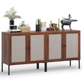 2-TEILIGES Sideboard mit Weinschrank und verstellbarem Regalboden