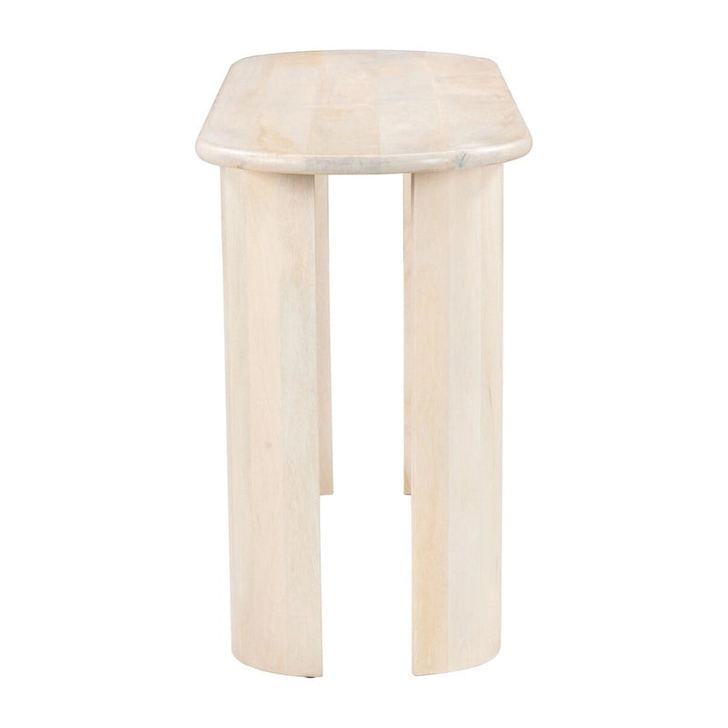 Mesa consola minimalista de estilo madera natural