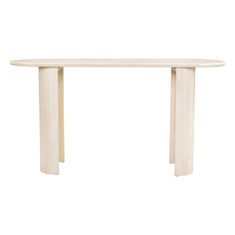 Mesa consola minimalista de estilo madera natural