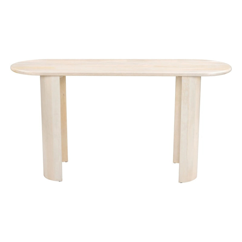 Mesa consola minimalista de estilo madera natural