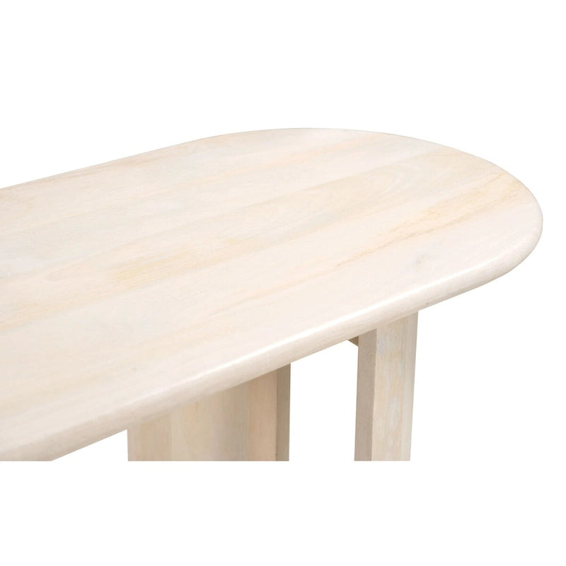 Mesa consola minimalista de estilo madera natural